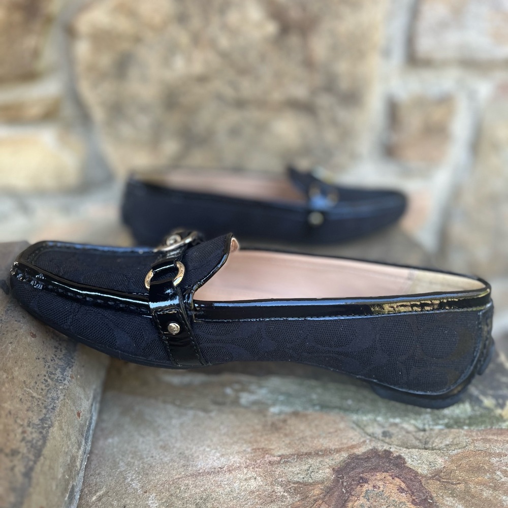 VINTAGE…Coach Black Signature Canvas Horsebit Loafers/NEVER WORN in ORIGINAL BOX - Picture 12 of 17